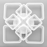 Люстра с ПДУ 59112/8WT LED 240Вт 3000-6000К диммер белый 55х55х10 см