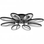 Люстра с ПДУ 59114/8BK LED 160Вт 3000-6000К диммер черный 70х70х7 см