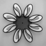 Люстра с ПДУ 59114/8BK LED 160Вт 3000-6000К диммер черный 70х70х7 см