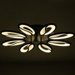 Люстра с ПДУ 59114/8BK LED 160Вт 3000-6000К диммер черный 70х70х7 см