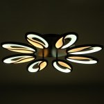 Люстра с ПДУ 59114/8BK LED 160Вт 3000-6000К диммер черный 70х70х7 см