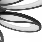 Люстра с ПДУ 59114/8BK LED 160Вт 3000-6000К диммер черный 70х70х7 см