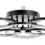 Люстра с ПДУ 59116/6BK LED 162Вт 3000-6000К диммер черный 65х65х10 см