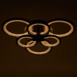 Люстра с ПДУ 59116/6BK LED 162Вт 3000-6000К диммер черный 65х65х10 см