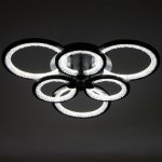 Люстра с ПДУ 59116/6BK LED 162Вт 3000-6000К диммер черный 65х65х10 см