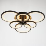 Люстра с ПДУ 59116/6BK LED 162Вт 3000-6000К диммер черный 65х65х10 см