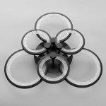 Люстра с ПДУ 59116/6BK LED 162Вт 3000-6000К диммер черный 65х65х10 см