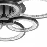 Люстра с ПДУ 59116/6BK LED 162Вт 3000-6000К диммер черный 65х65х10 см