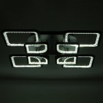 Люстра с ПДУ 59117/8BK LED 240Вт 3000-6000К диммер черный 55х55х10 см