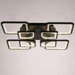 Люстра с ПДУ 59117/8BK LED 240Вт 3000-6000К диммер черный 55х55х10 см