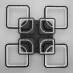 Люстра с ПДУ 59117/8BK LED 240Вт 3000-6000К диммер черный 55х55х10 см