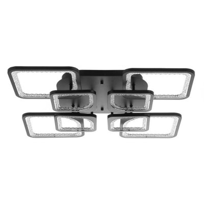 Люстра с ПДУ 59117/8BK LED 240Вт 3000-6000К диммер черный 55х55х10 см Люстра с ПДУ 59117/8BK LED 240Вт 3000-6000К диммер черный 55х55х10 см