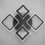 Люстра с ПДУ 59118/4BK LED 160Вт 3000-6000К диммер черный 55х55х5 см