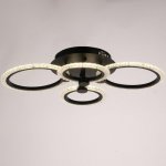 Люстра с ПДУ 59119/4BK LED 80Вт 3000-6000К диммер черный 60х40х10 см