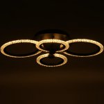 Люстра с ПДУ 59119/4BK LED 80Вт 3000-6000К диммер черный 60х40х10 см