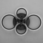 Люстра с ПДУ 59119/4BK LED 80Вт 3000-6000К диммер черный 60х40х10 см