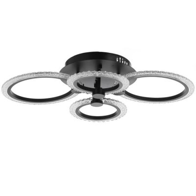 Люстра с ПДУ 59119/4BK LED 80Вт 3000-6000К диммер черный 60х40х10 см