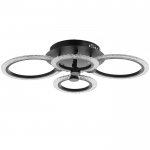 Люстра с ПДУ 59119/4BK LED 80Вт 3000-6000К диммер черный 60х40х10 см