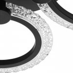 Люстра с ПДУ 59119/4BK LED 80Вт 3000-6000К диммер черный 60х40х10 см