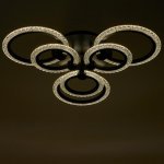 Люстра с ПДУ 59120/6BK LED 120Вт 3000-6000К диммер черный 65х65х10 см