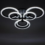 Люстра с ПДУ 59120/6BK LED 120Вт 3000-6000К диммер черный 65х65х10 см