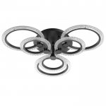 Люстра с ПДУ 59120/6BK LED 120Вт 3000-6000К диммер черный 65х65х10 см