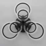 Люстра с ПДУ 59120/6BK LED 120Вт 3000-6000К диммер черный 65х65х10 см