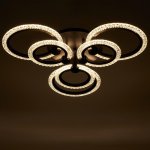 Люстра с ПДУ 59120/6BK LED 120Вт 3000-6000К диммер черный 65х65х10 см