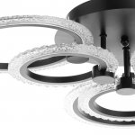 Люстра с ПДУ 59120/6BK LED 120Вт 3000-6000К диммер черный 65х65х10 см