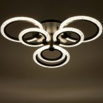 Люстра с ПДУ 59120/6BK LED 120Вт 3000-6000К диммер черный 65х65х10 см