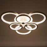 Люстра с ПДУ 59116/6WT LED 162Вт 3000-6000К диммер белый 65х65х10 см