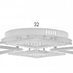 Люстра с ПДУ 59118/4WT LED 160Вт 3000-6000К диммер белый 55х55х5 см
