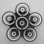 Люстра с ПДУ 59121/6BK LED 150Вт 3 режима диммер черный 52х52х14 см