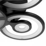 Люстра с ПДУ 59121/6BK LED 150Вт 3 режима диммер черный 52х52х14 см