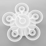 Люстра с ПДУ 59121/6WT LED 150Вт 3 режима диммер белый 52х52х14 см