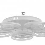 Люстра с ПДУ 59121/6WT LED 150Вт 3 режима диммер белый 52х52х14 см