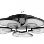 Люстра с ПДУ 59135/5BK LED 75+75Вт 3 режима диммер черный 60х60х14 см