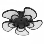 Люстра с ПДУ 59135/5BK LED 75+75Вт 3 режима диммер черный 60х60х14 см