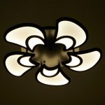 Люстра с ПДУ 59135/5BK LED 75+75Вт 3 режима диммер черный 60х60х14 см