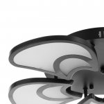 Люстра с ПДУ 59135/5BK LED 75+75Вт 3 режима диммер черный 60х60х14 см