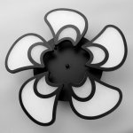 Люстра с ПДУ 59135/5BK LED 75+75Вт 3 режима диммер черный 60х60х14 см