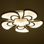 Люстра с ПДУ 59135/5WT LED 75+75Вт 3 режима диммер белый 60х60х14 см