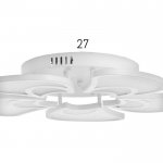 Люстра с ПДУ 59135/5WT LED 75+75Вт 3 режима диммер белый 60х60х14 см