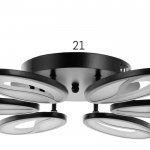 Люстра с ПДУ 59114/6BK LED 60+60Вт 3 режима диммер черный