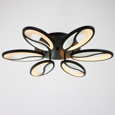 Люстра с ПДУ 59114/6BK LED 60+60Вт 3 режима диммер черный