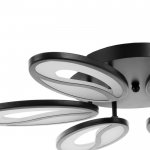 Люстра с ПДУ 59114/6BK LED 60+60Вт 3 режима диммер черный