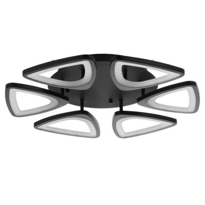 Люстра с ПДУ 59122/6BK LED 110Вт 3 режима диммер черный 40х40х14 см