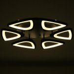 Люстра с ПДУ 59122/6BK LED 110Вт 3 режима диммер черный 40х40х14 см