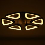 Люстра с ПДУ 59122/6BK LED 110Вт 3 режима диммер черный 40х40х14 см