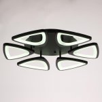 Люстра с ПДУ 59122/6BK LED 110Вт 3 режима диммер черный 40х40х14 см